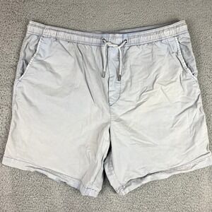 American Eagle Shorts Mens XL Blue Khaki Flex 7" Elastic Waist Drawstring Casual